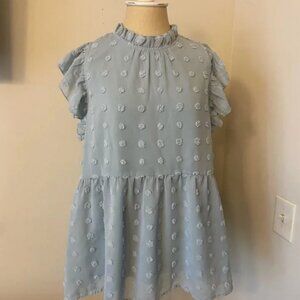Light blue baby doll blouse